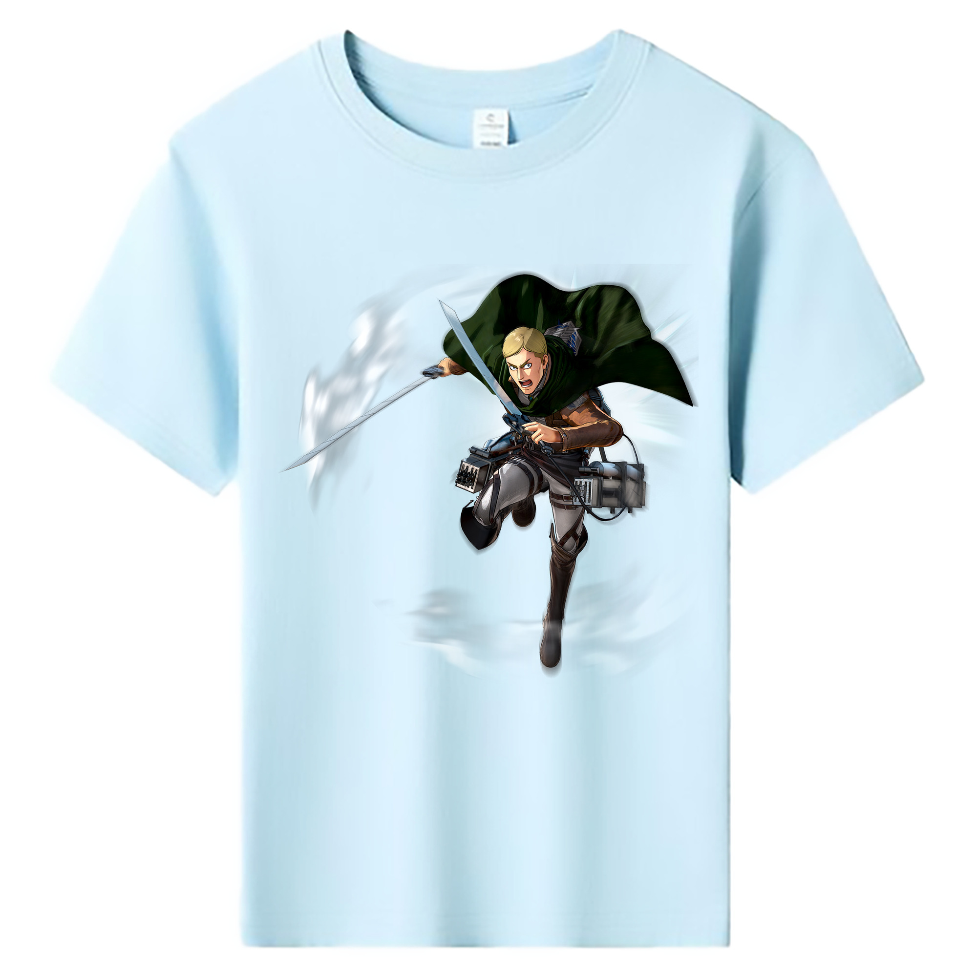 （画像用） 進撃の巨人 エルヴィン・スミス Attack on Titan Erwin Smith 綿100％キッズTシャツ（フロントプリント）